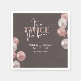 Elegant Es ist zweimal der Spaß gemeinsamen Geburt Serviette