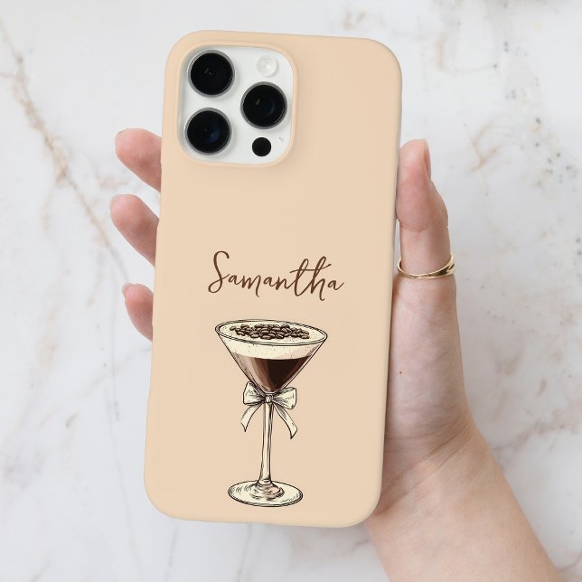 Elegant Espresso Martini Script Personalisierter N Case-Mate iPhone Hülle (Elegant Espresso Martini Script Personalized Name Case-Mate iPhone Case)