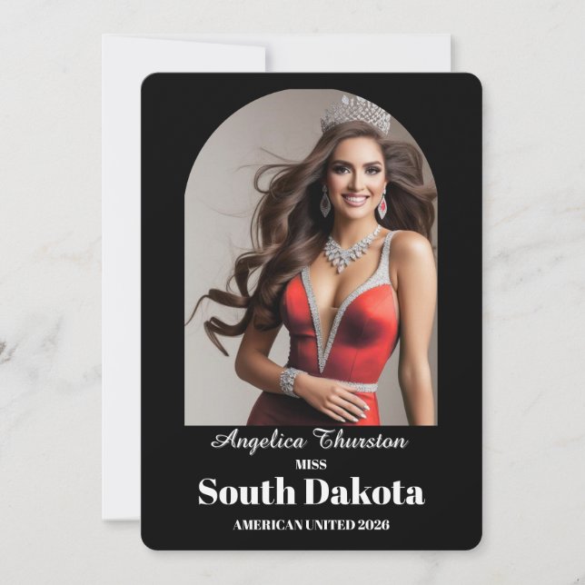 Elegant Essentials Pageant Autograph Card Einladung (Vorderseite)