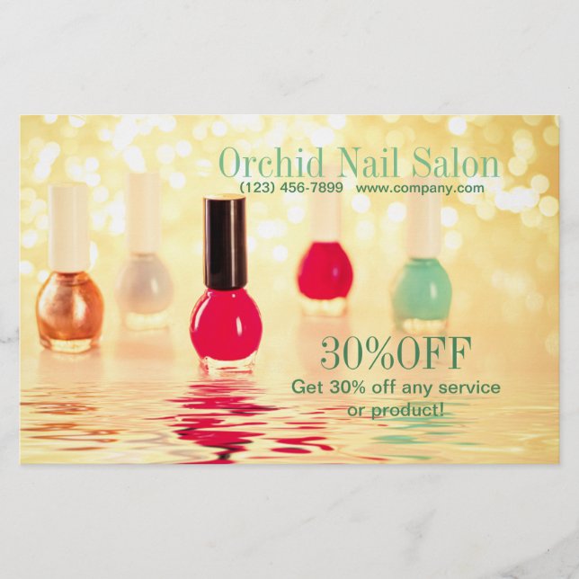 Elegant Esthetician WELLNESS-CENTER Nail Salon Pri Flyer (Vorne)
