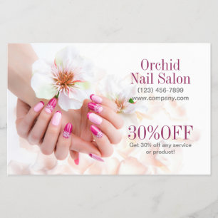 Elegant Esthetician WELLNESS-CENTER Nail Salon Pri Flyer