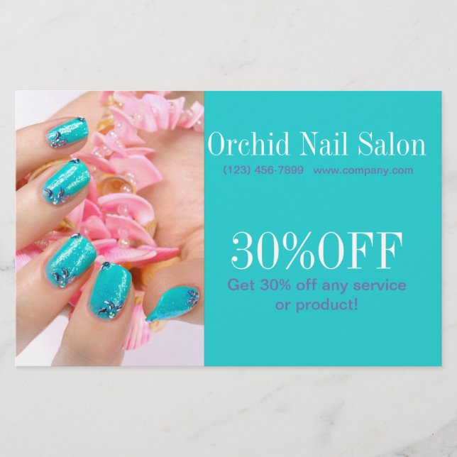 Elegant Esthetician WELLNESS-CENTER Nail Salon Pri Flyer (Vorne)