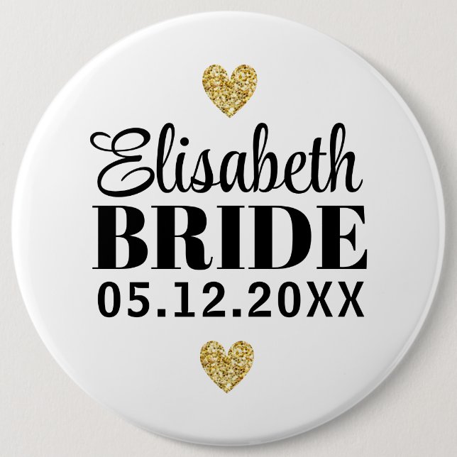 Élégant et Simple Pour Demoiselle D'Honneur Button (Vorderseite)