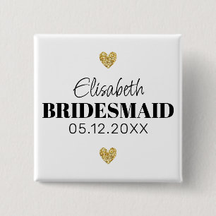 Élégant et Simple Pour Demoiselle D'Honneur Button