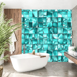 Elegant Ethereal Serene Mosaik Türkis Tapete