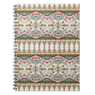 Elegant Ethnic Floral Boho Border Notizblock