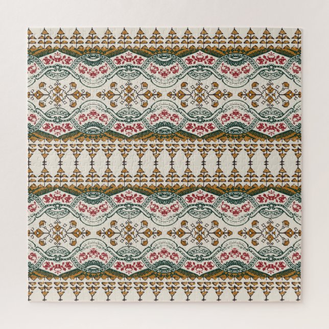 Elegant Ethnic Floral Boho Border Puzzle (Vertikal)