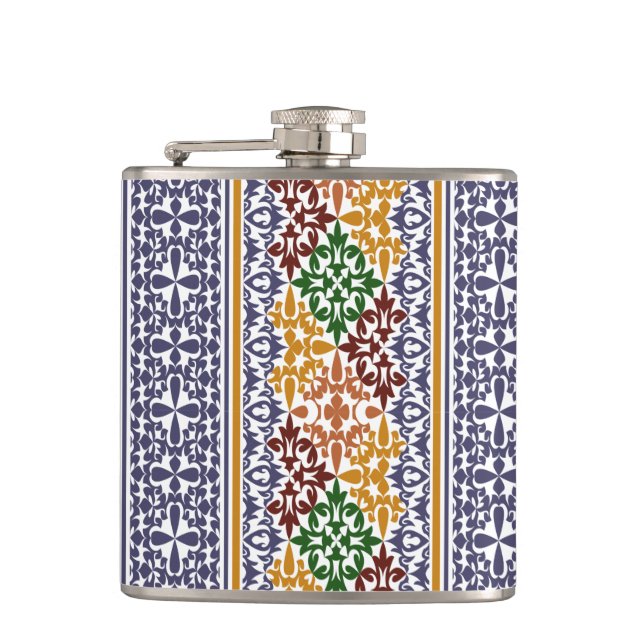 elegant ethnic pattern  flachmann (Vorderseite)