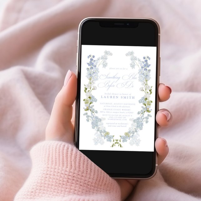 Elegant etwas Blau bevor ich Brautparty mache Einladung (Von Creator hochgeladen)