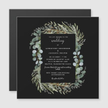 Elegant Eucalyptus Black Wedding