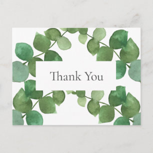 Elegant Eucalyptus Blätter Business Vielen Dank Postkarte