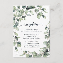 Elegant Eucalyptus Blätter Wedding Begleitkarte