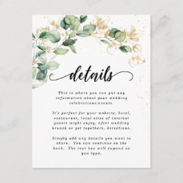 Elegant Eucalyptus Blätter Wedding Begleitkarte