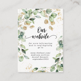 Elegant Eucalyptus Blätter Wedding Begleitkarte