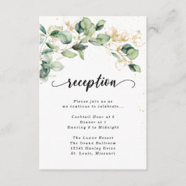 Elegant Eucalyptus Blätter Wedding Begleitkarte