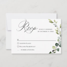 Elegant Eucalyptus Bohemisch Wedding MEAL ENTSCHEI RSVP Karte