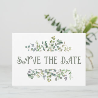 Elegant Eucalyptus Boho Greenery Wedding Save The Date