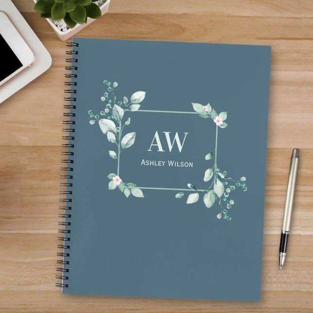 Elegant Eucalyptus Botanical Greenery Notebook Notizbuch (Von Creator hochgeladen)