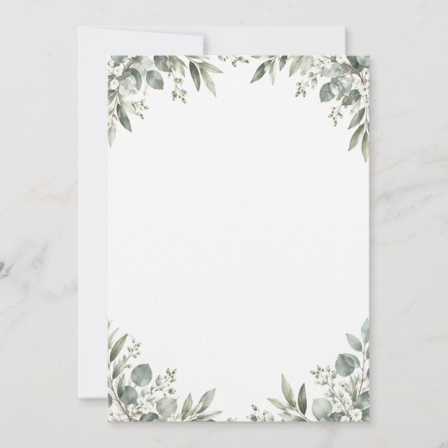 Elegant Eucalyptus Botanical Save the Date (Vorderseite)
