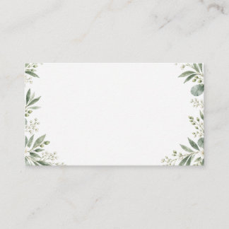 Elegant Eucalyptus Botanical Wedding Enclosure Car Begleitkarte
