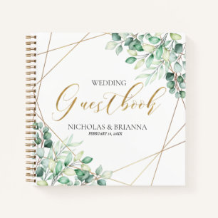 Elegant Eucalyptus Botanical Wedding Guestbook Notizbuch