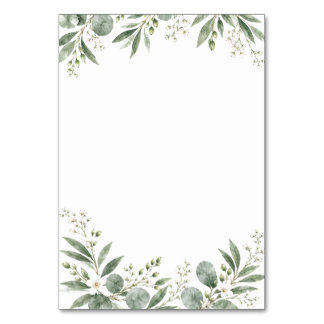 Elegant Eucalyptus Botanical Wedding Table Number Tischnummer