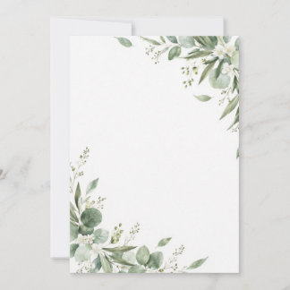 Elegant Eucalyptus Botanical Wedding Thank You Car Dankeskarte