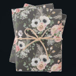 Elegant Eucalyptus Bouquet Geschenkpapier Set<br><div class="desc">Elegante Eukalyptus-Blätter,  anemonische Blume,  Rose,  Hydrangeas und Farne,  dieses Verpackungspapier ist perfekt für jede Geschenkveranstaltung - ideal für Hochzeiten,  Brautpartys,  Geburtstage und Babyduschen.</div>