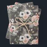 Elegant Eucalyptus Bouquet Geschenkpapier Set<br><div class="desc">Elegante Eukalyptus-Blätter,  anemonische Blume,  Rose,  Hydrangeas und Farne,  dieses Verpackungspapier ist perfekt für jede Geschenkveranstaltung - ideal für Hochzeiten,  Brautpartys,  Geburtstage und Babyduschen.</div>