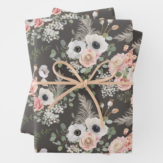 Elegant Eucalyptus Bouquet Geschenkpapier Set (Beispiel)