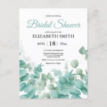Elegant Eucalyptus Bridal Dusche Einladung