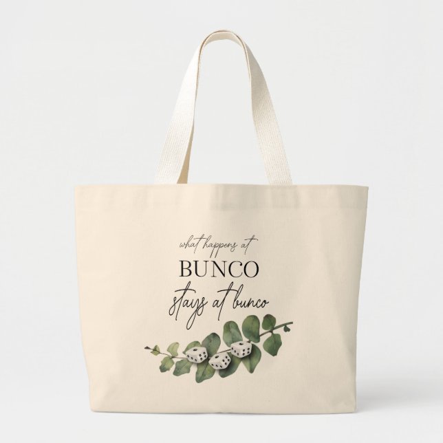 Elegant Eucalyptus Dice Bunco Jumbo Stoffbeutel (Vorne)