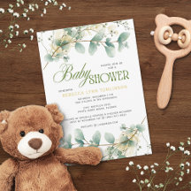 Elegant Eucalyptus Gender Neutral Baby Shower
