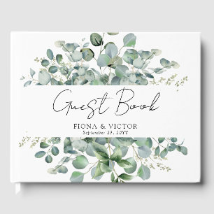 Elegant Eucalyptus Greenerity Wedding Guest Book Gästebuch