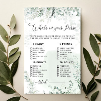 Elegant Eucalyptus Greenery Baby Shower Game