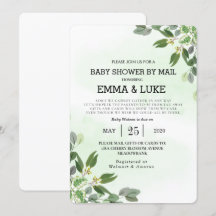 Elegant Eucalyptus Greenery Succulent Baby Shower