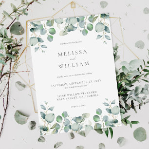 Elegant Eucalyptus Greenery Wedding Einladung