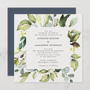 Elegant Eucalyptus Greenery Wedding Einladung