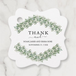 Elegant Eucalyptus Greenery Wedding Favor Tags Geschenkanhänger