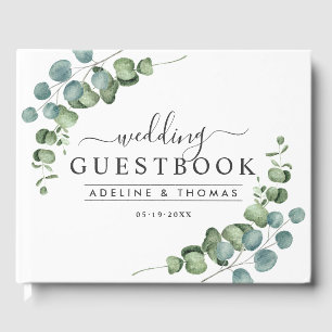 Elegant Eucalyptus Greenery Wedding Foto Gästebuch