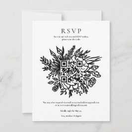 Elegant Eucalyptus Greenery Wedding QR Code UAWG I Einladung