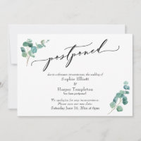 Elegant Eucalyptus Hinausgezögerte Hochzeitsankünd