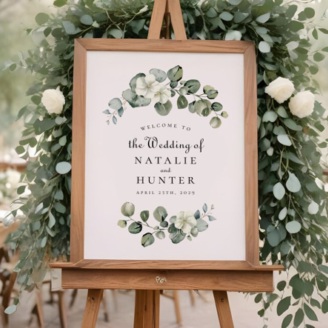 Elegant Eucalyptus Leaf Arch Greeneria Wedding Sig Poster (Von Creator hochgeladen)