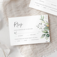 Elegant Eucalyptus Leaves Greenery Gold Wedding