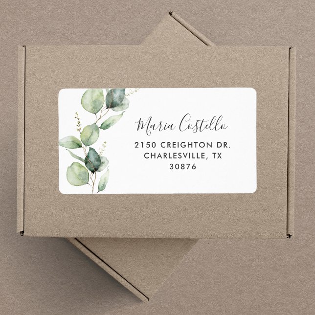 Elegant Eucalyptus Quinceanera-Adresse (Elegant Eucalyptus Quinceanera Address Label)