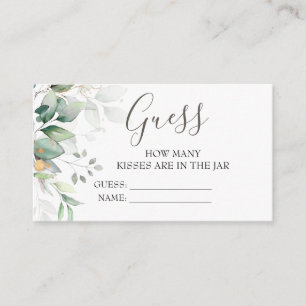 Elegant Eucalyptus rät wie viele Spiele Begleitkarte