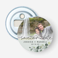 Elegant Eucalyptus Rette unser Date Foto Hochzeit