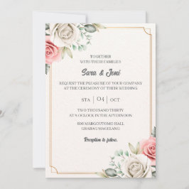 Elegant Eucalyptus Simple Wedding Einladung