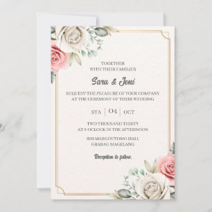 Elegant Eucalyptus Simple Wedding Einladung