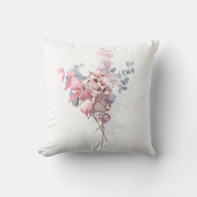 Elegant Eucalyptus Throw Pillow Kissen (Vorderseite)